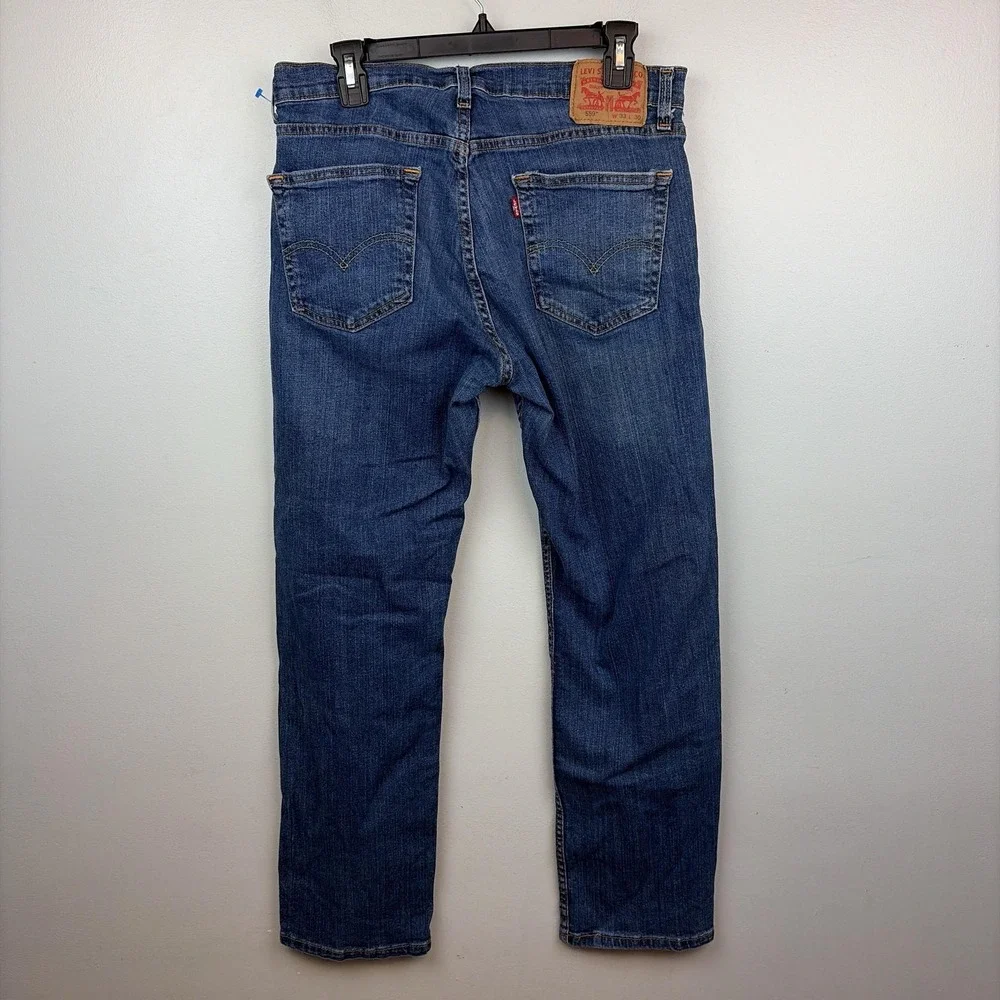 Levis 559 Jeans Mens 33x30 Blue Relaxed Straight Stretch Denim Medium Wash Pants